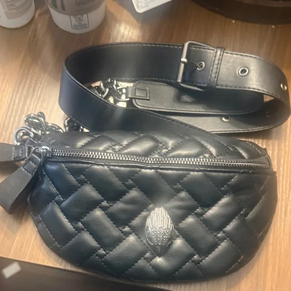 Kurt Geiger Black Leather Chain Bag - Picture 1 of 4